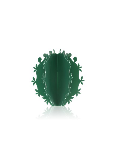 Elemento Decorativo a forma di Cactus in plexiglass verde scuro pieno