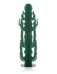Elemento Decorativo a forma di Cactus in plexiglass verde scuro pieno 2