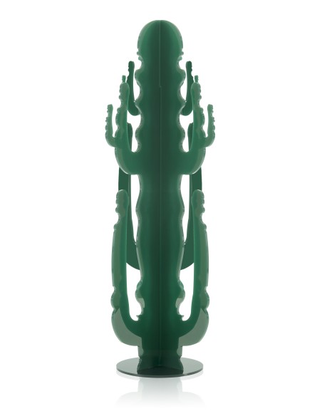 Elemento Decorativo a forma di Cactus in plexiglass verde scuro pieno