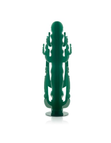Elemento Decorativo a forma di Cactus in plexiglass verde scuro pieno