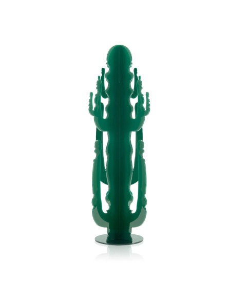 Elemento Decorativo a forma di Cactus in plexiglass verde scuro pieno