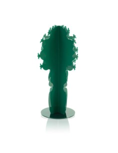 Elemento Decorativo a forma di Cactus in plexiglass verde scuro pieno 2