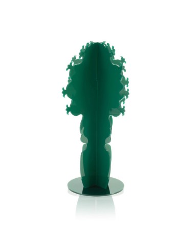 Elemento Decorativo a forma di Cactus in plexiglass verde scuro pieno