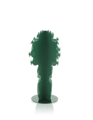 Elemento Decorativo a forma di Cactus in plexiglass verde scuro pieno