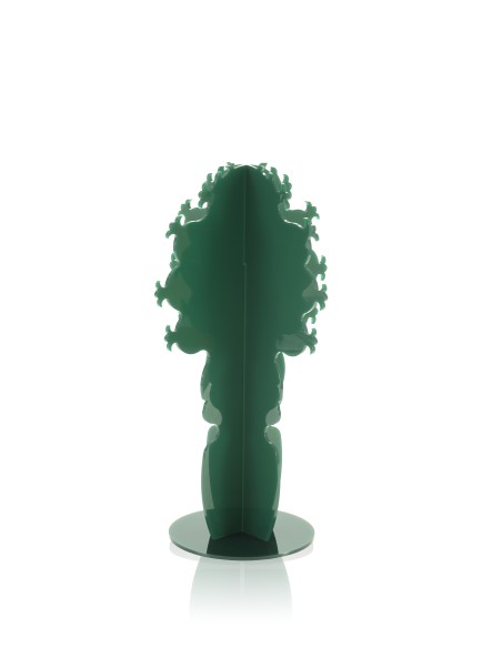 Elemento Decorativo a forma di Cactus in plexiglass verde scuro pieno