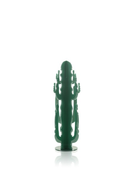 Elemento Decorativo a forma di Cactus in plexiglass verde scuro pieno