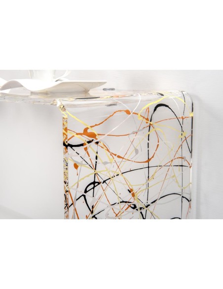 Milvio Consolle Multicolor in plexiglass