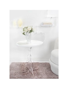 Maricla Tavolino Medium Habitat Bianco Supremo in plexiglass e legno