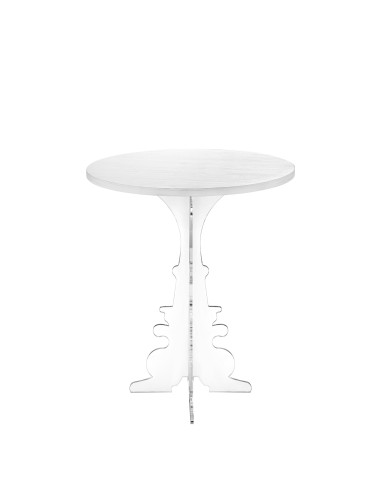 Maricla Tavolino Medium Habitat Bianco Supremo in plexiglass e legno