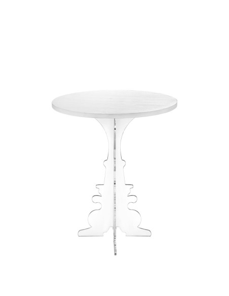 Maricla Tavolino Medium Habitat Bianco Supremo in plexiglass e legno
