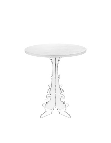 Maricla Tavolino Medium Habitat Bianco Supremo in plexiglass e legno