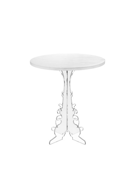 Maricla Tavolino Medium Habitat Bianco Supremo in plexiglass e legno