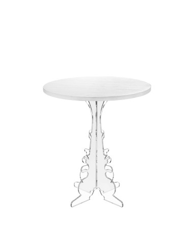 Maricla Tavolino Medium Habitat Bianco Supremo in plexiglass e legno
