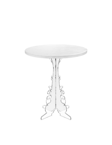 Maricla Tavolino Medium Habitat Bianco Supremo in plexiglass e legno