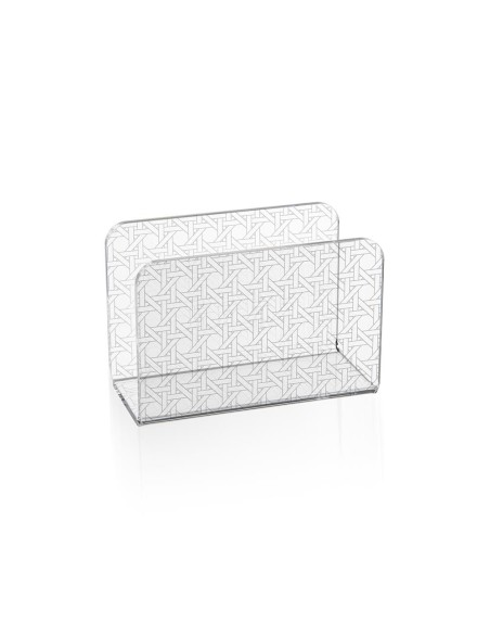 Bon Ton Porta Tovaglioli Verticale Trasparente decorato Paglia di Vienna in plexiglass