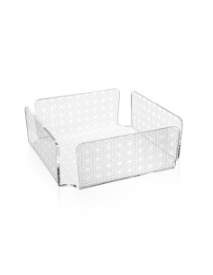 Bon Ton Porta Tovaglioli Orizzontale Trasparente decorato Paglia di Vienna in plexiglass 2