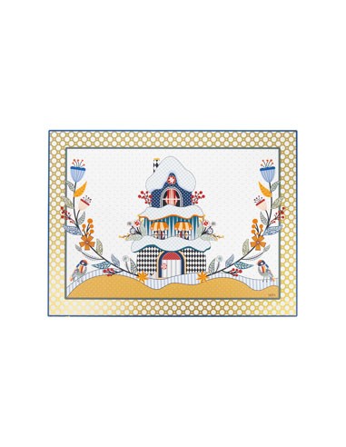Vesta Home - Set 2 Tovagliette Rigide Natalizie·casetta·40 X 30 H Th. 2 Mm