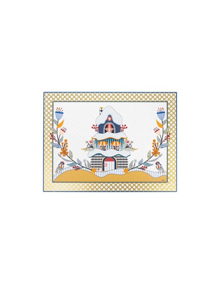 Vesta Home - Set 2 Tovagliette Rigide Natalizie·casetta·40 X 30 H Th. 2 Mm
