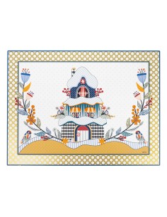 Vesta Home - Set 2 Tovagliette Rigide Natalizie·casetta·40 X 30 H Th. 2 Mm