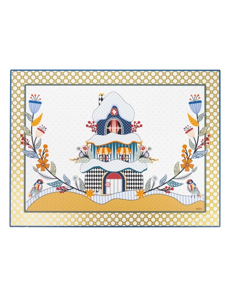 Vesta Home - Set 2 Tovagliette Rigide Natalizie·casetta·40 X 30 H Th. 2 Mm