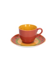 Cottage Tazza Caffe con Piattino 0,10 Lt Rossa