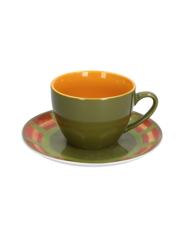Cottage Tazza Tè con Piatto 0,18 Lt Verde