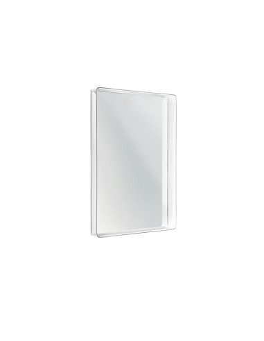 Vanitoso Specchiera in plexiglass Trasparente con cornice/mensola portaoggetti.