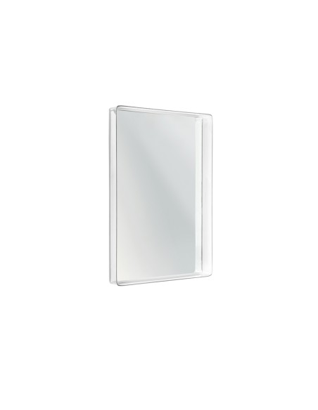 Vanitoso Specchiera in plexiglass Trasparente con cornice/mensola portaoggetti.
