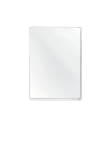 Vanitoso Specchiera in plexiglass color bianco latte con cornice/mensola portaoggetti.