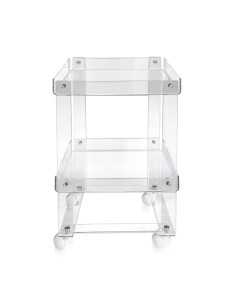 Valletto Portavivande carrello con ruote sottostanti in plexiglass Trasparente. Made in Italy 2