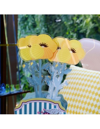 Vesta Home - Fiore Gardenia Piccolo Kit 6 Pz Funny Flowers·giallo·10,5 X 43,5 H Th. 5 Mm