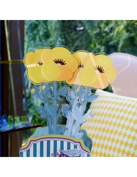 Vesta Home - Fiore Gardenia Piccolo Kit 6 Pz Funny Flowers·giallo·10,5 X 43,5 H Th. 5 Mm