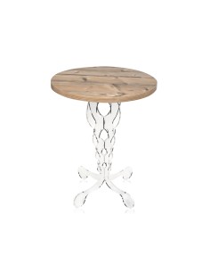 Tavolino da caffè stile Arabesco in plexiglass Trasparente con ripiano in legno rovere naturale opaco. Made in Italy