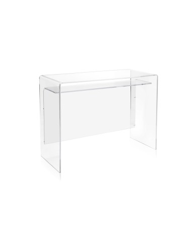Scrivania Moremore in plexiglass PMMA Trasparente. Made in Italy