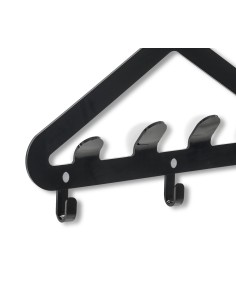 Salve Appendiabiti da parete in plexiglass nero pieno. Made in Italy 2