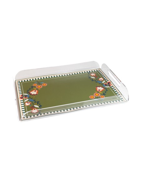 Vesta Home - Vassoio Rettangolare Armonia·verde·30,5 X 45 X 5 H Cm Th. 4 Mm