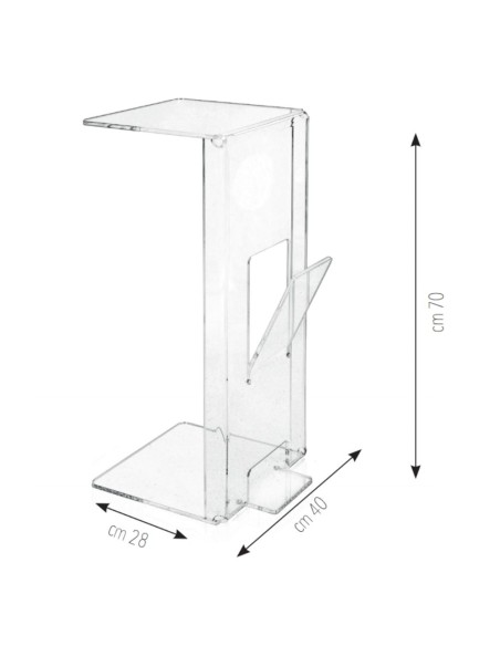 Ambrogio Tavolino Fume' in plexiglass