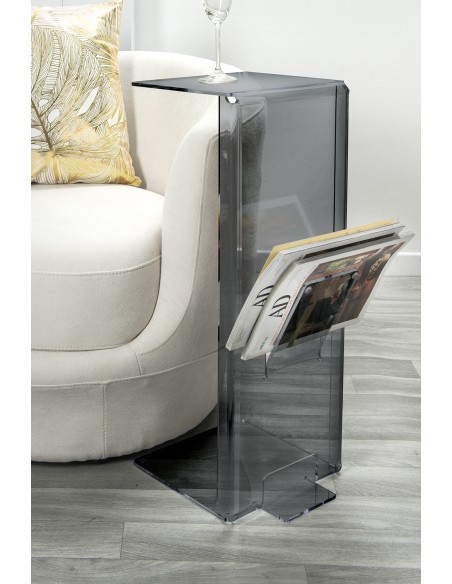 Ambrogio Tavolino Fume' in plexiglass