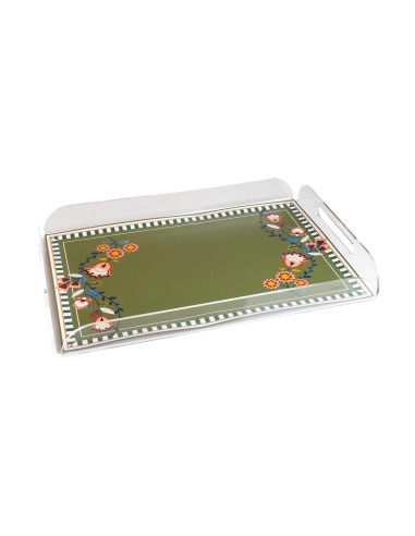 Vesta Home - Vassoio Rettangolare Armonia·verde·30,5 X 45 X 5 H Cm Th. 4 Mm