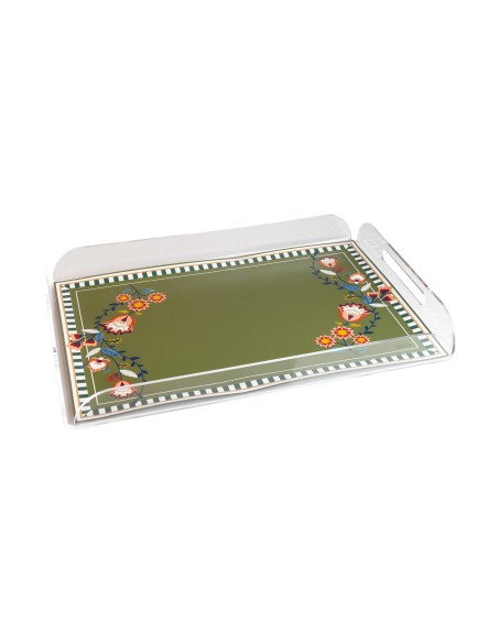 Vesta Home - Vassoio Rettangolare Armonia·verde·30,5 X 45 X 5 H Cm Th. 4 Mm