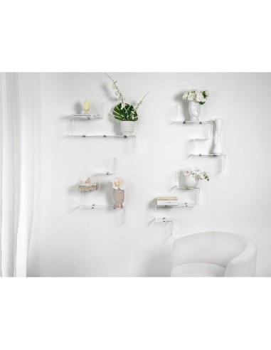 Va-Et-Vient 2 Mensola Trasparente in plexiglass - 47x70x17,5 cm
