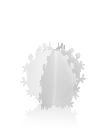 Elemento Decorativo a forma di Cactus in plexiglass bianco pieno