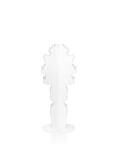 Elemento Decorativo a forma di Cactus in plexiglass bianco pieno
