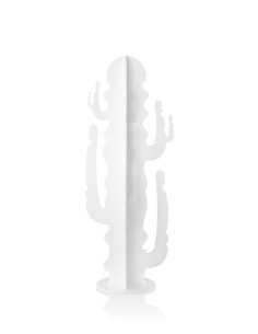Elemento Decorativo a forma di Cactus in plexiglass bianco pieno