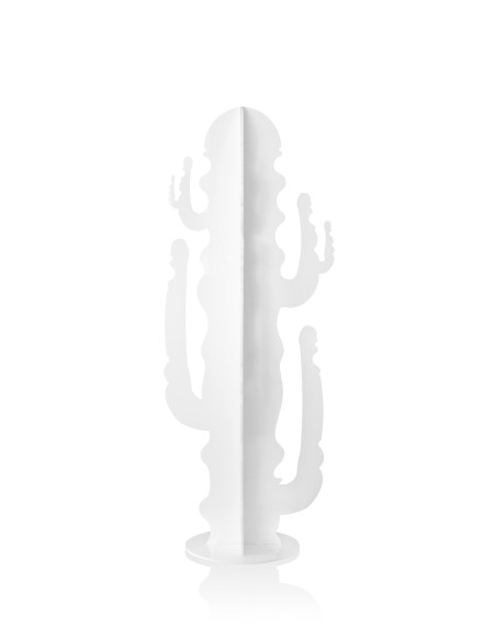 Elemento Decorativo a forma di Cactus in plexiglass bianco pieno