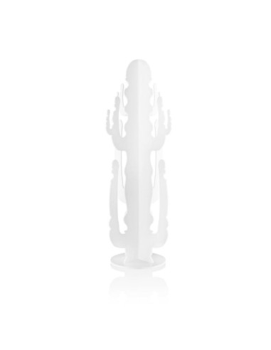 Elemento Decorativo a forma di Cactus in plexiglass bianco pieno