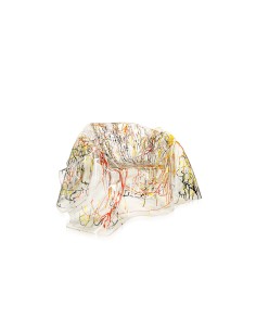 Drappeggi Poltrona in plexiglass PMMA Trasparente con schizzo artistico