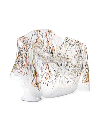 Drappeggi Poltrona in plexiglass PMMA Trasparente con schizzo artistico