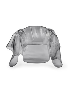 Drappeggi Poltrona in plexiglass PMMA fumè Trasparente drappeggiata interamente a mano. Made in Italy 2