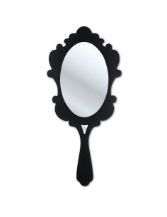 Coty Specchiera in plexiglass PMMA nero pieno. Made in Italy